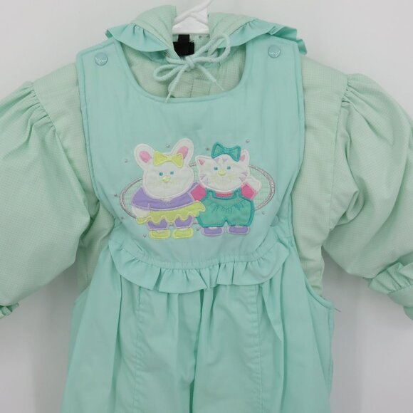 VTG Alpine Way 18M 18 Months Embroidered Bunny Cat One Piece Snow Suit Jumpsuit - Picture 2 of 15